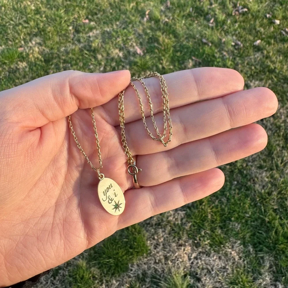 Vintage 14k wheat (?) chain necklace - Picture 3 of 8